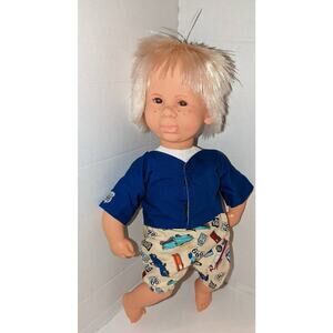 Vintage 1995 Jesmar 18" Robby Vinyl Doll Cloth Body Jesus Juan Perez Spain